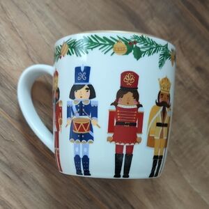 Sur La Table Holiday White Mug With Nutcrackers - Christmas Themed